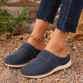 Women's Round Toe Wedge Sandals – Low Heel PU Leather