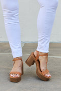 Weeboo Platform Block Heel Sandals – Open Toe Ankle Strap, 3.5" Heel (US 6.5–11)