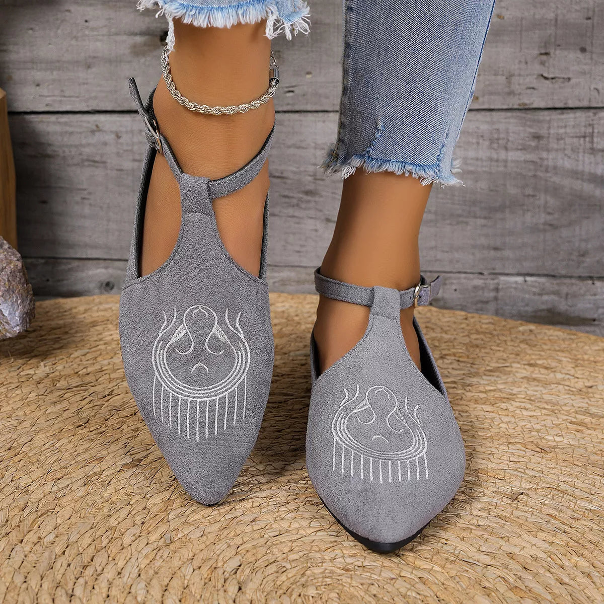Women's Point Toe Slip-On Flats | PU Leather Flat Shoes 6 Styles