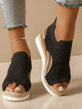 Open Toe Platform Wedge Sandals