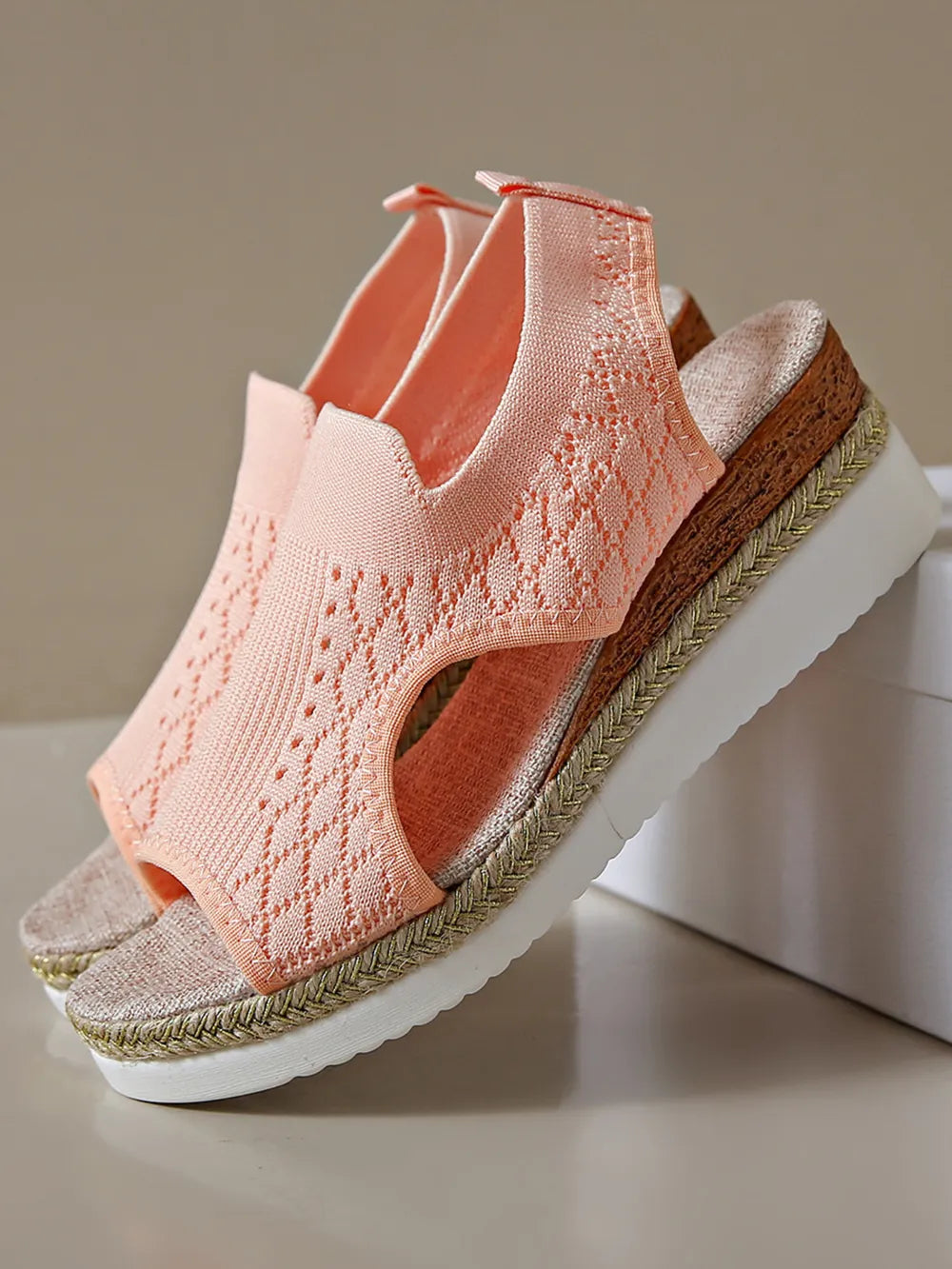 Open Toe Platform Wedge Sandals