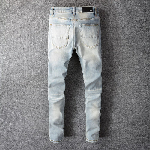 Amiri Jeans Casual Hip Hop Slim Jeans Men #808