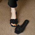 Flower Open Toe Flat Sandals