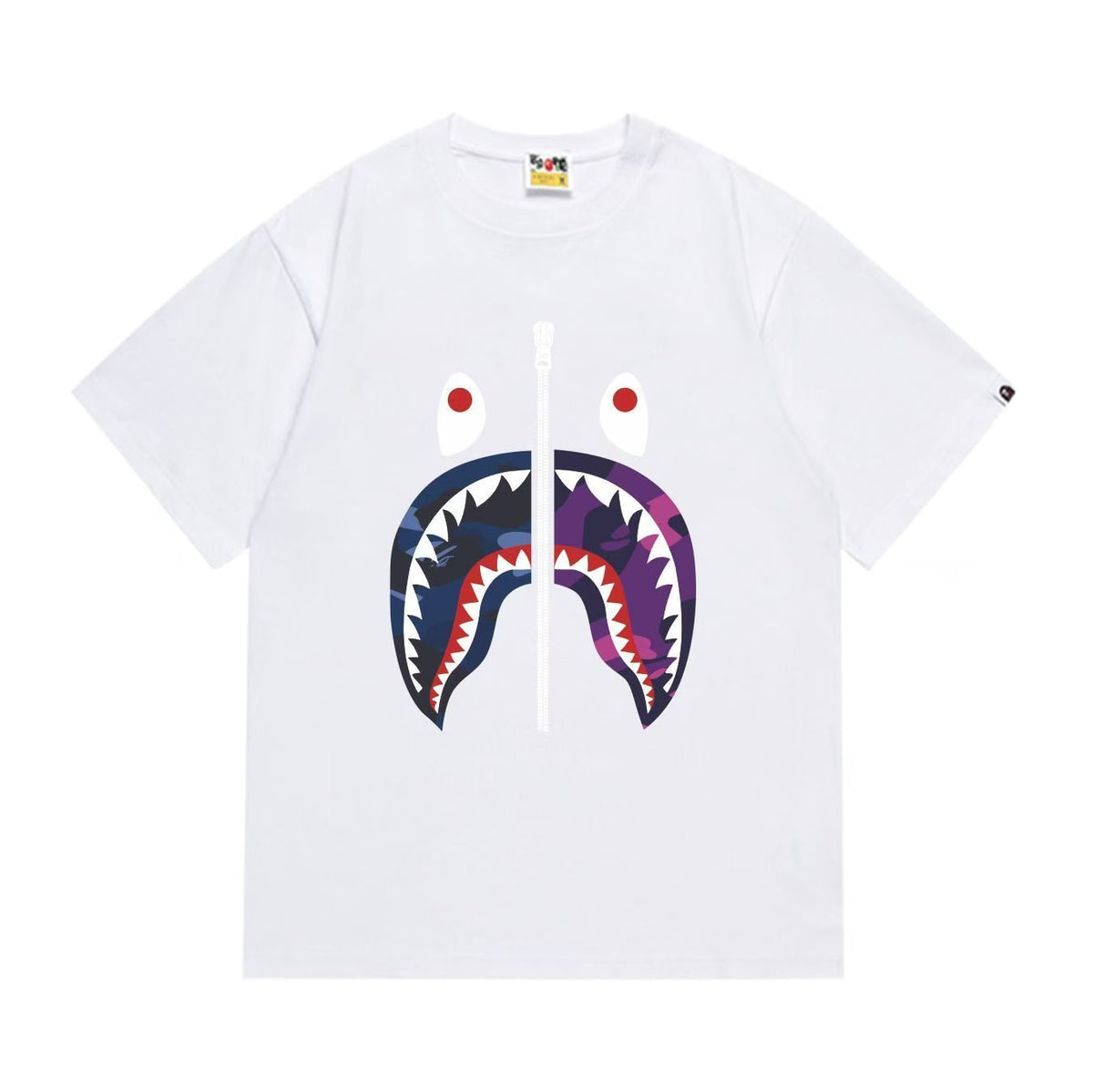 BAPE Shark-Mouth Zipper Graphic T-Shirt ¡ª front