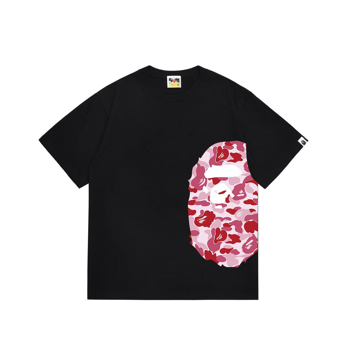 BAPE Pink Camo Ape Head Graphic Short-Sleeve T-Shirt ¡ª front