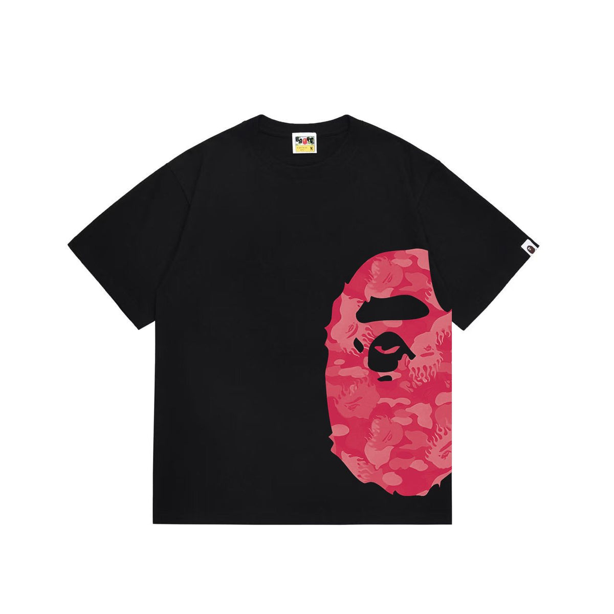 BAPE Pink Ape Face Side Graphic T-Shirt ¡ª front