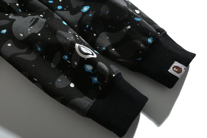 BAPE Black/Blue Tiger Shark Camo Zip Hoodie ¡ª detail