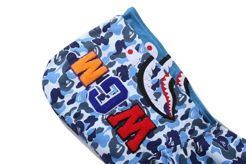 BAPE WGM Shark Camo Full-Zip Hoodie ¡ª detail