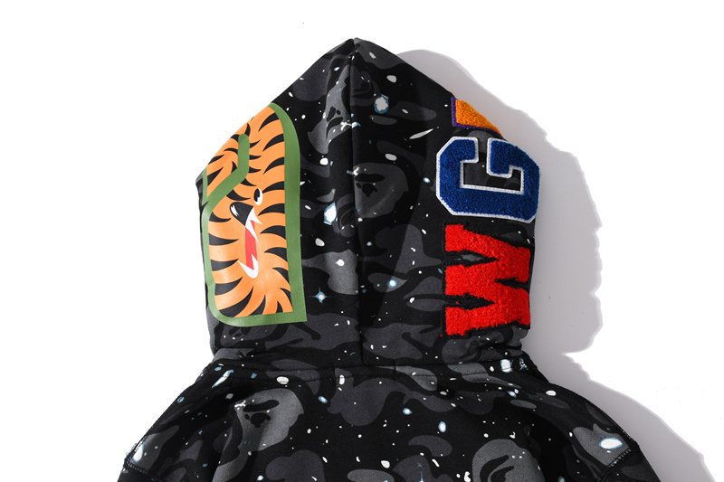 BAPE GM Shark Tiger Camo Zip Hoodie ¡ª detail