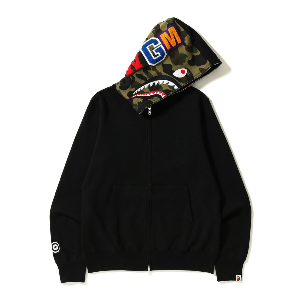 BAPE Black Camo Shark Zip Hoodie ¡ª hero