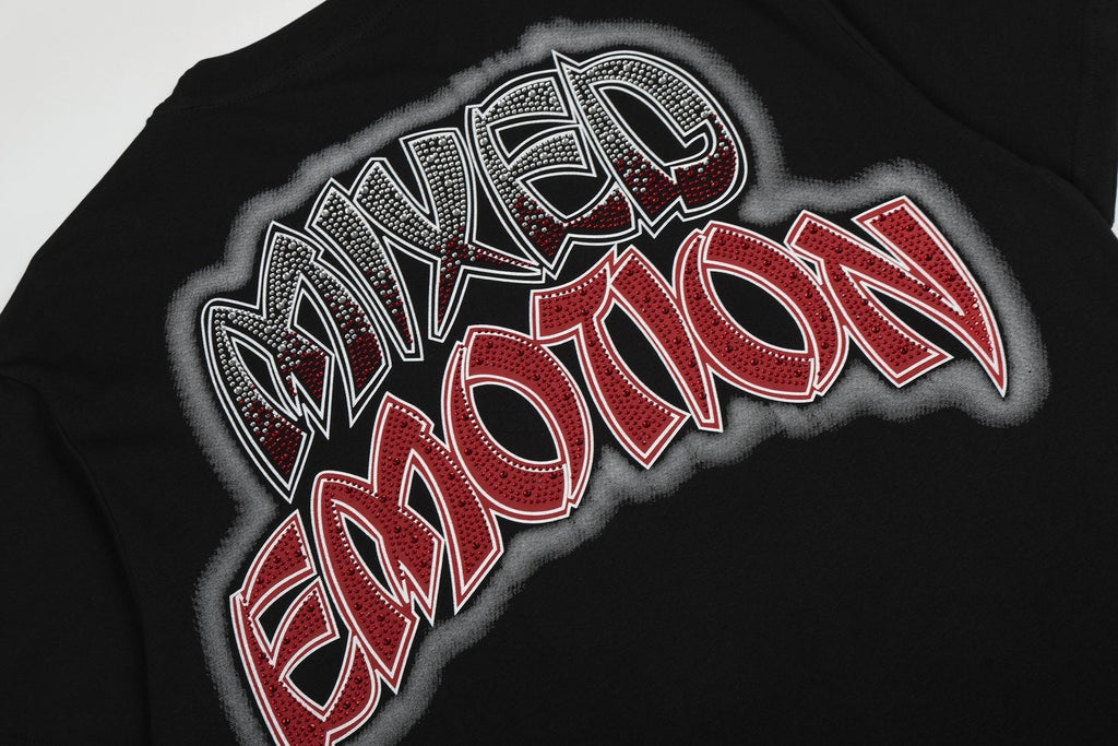 MIXED EMOTION Front-and-Back Graphic Short-Sleeve T-Shirt ¡ª detail