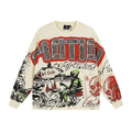 MIXED EMOTION Cream Graffiti Graphic Long-Sleeve T-Shirt ¡ª hero