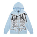 MIXED EMOTION Rhinestone Graphic Full-Zip Hoodie ¡ª hero