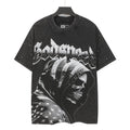 Godspeed Hooded Skull Graphic Studded-Sleeve T-Shirt ¡ª hero