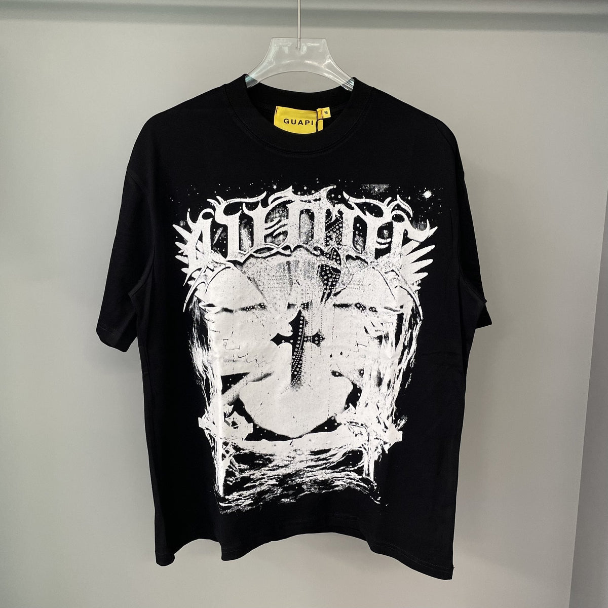 GUAPI Distressed Rhinestone Graphic T-Shirt ¡ª hero