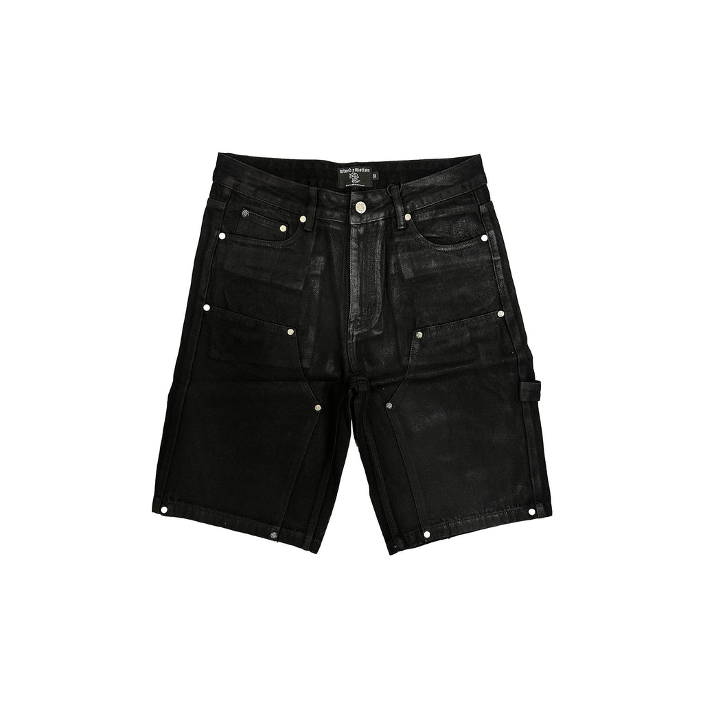 Mixed Emotion Black Logo Cargo Shorts ¡ª hero
