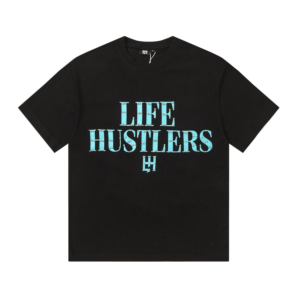 Life Hustlere Blue HH Graphic T-Shirt ¡ª front