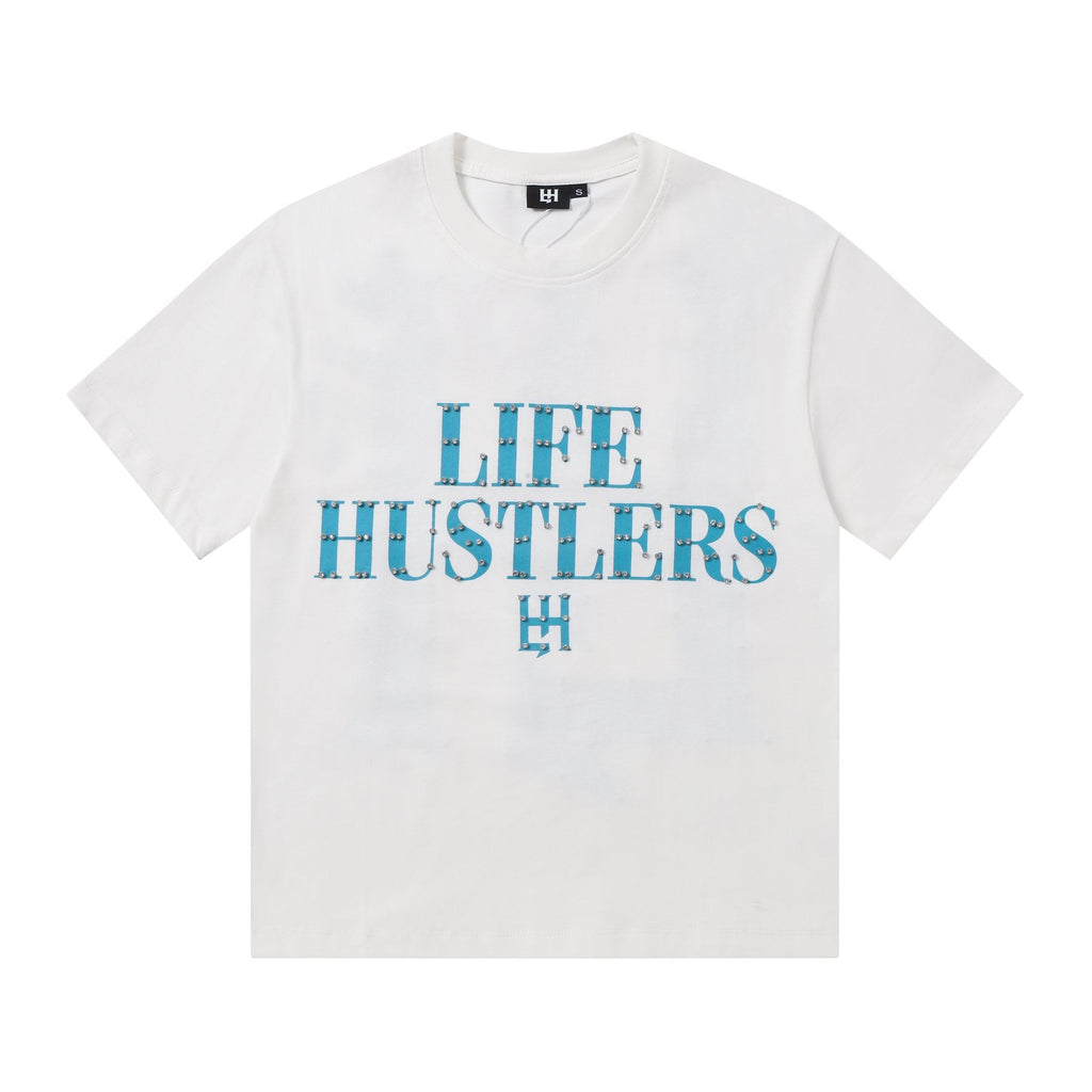 Life Hustlere Blue HH Graphic T-Shirt ¡ª front