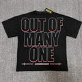 Godspeed Out Of Many One Black Graphic T-Shirt ¡ª front