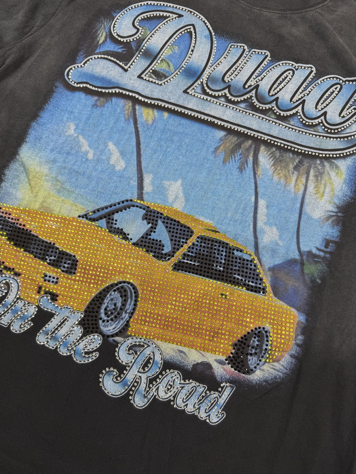 DUAA New Age Washed Black Graphic T-Shirt ¡ª detail