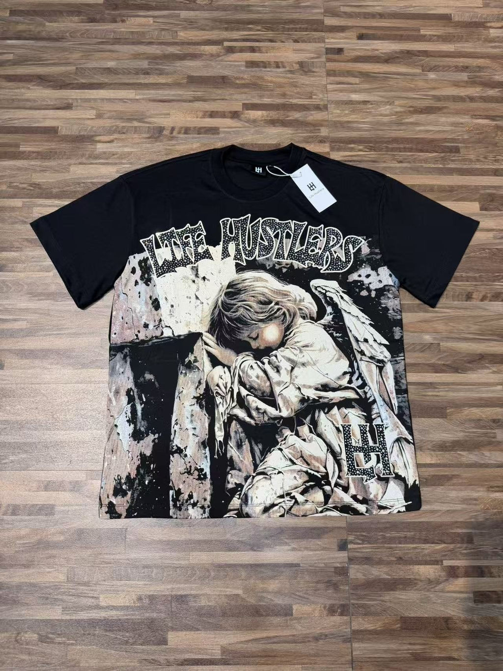 Life Hustlere No Days Off Angel Graphic T-Shirt ¡ª front