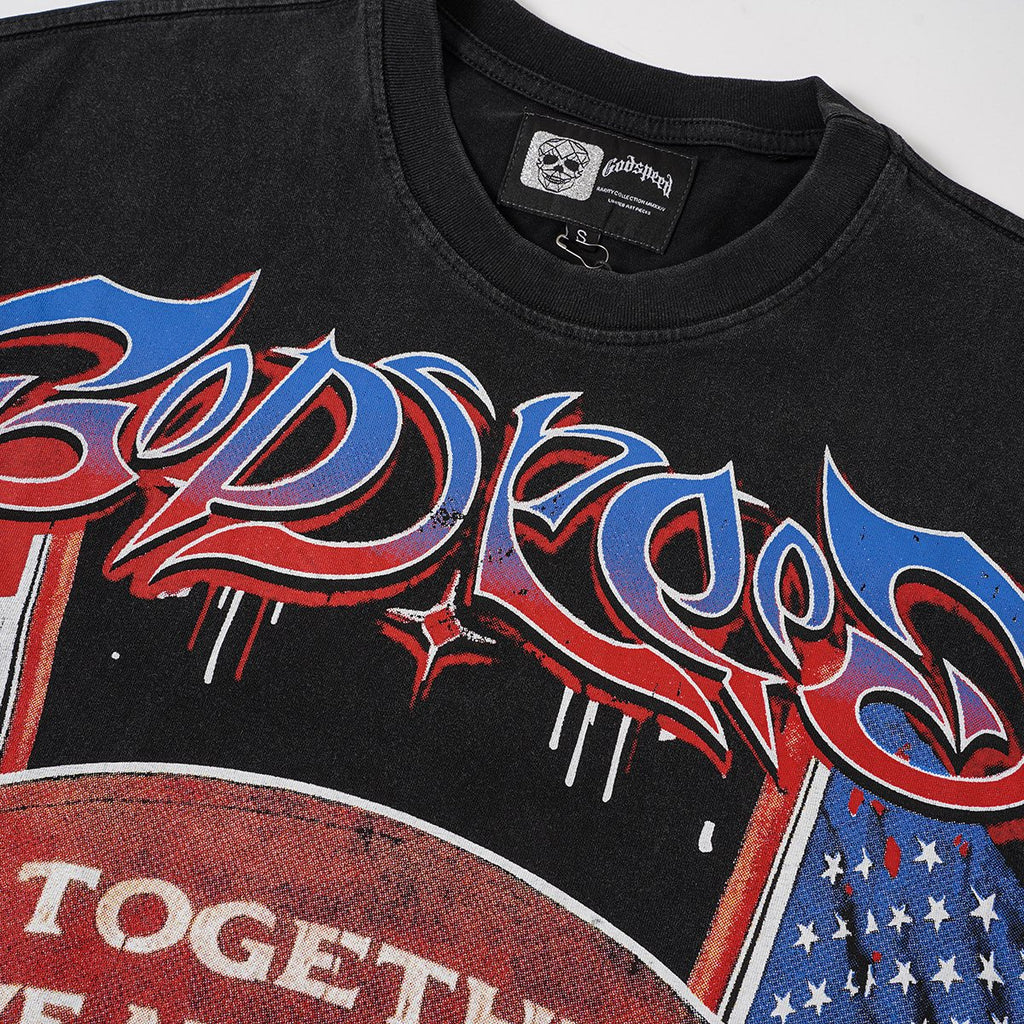Godspeed Together We Are America Football Graphic T-Shirt ¡ª detail