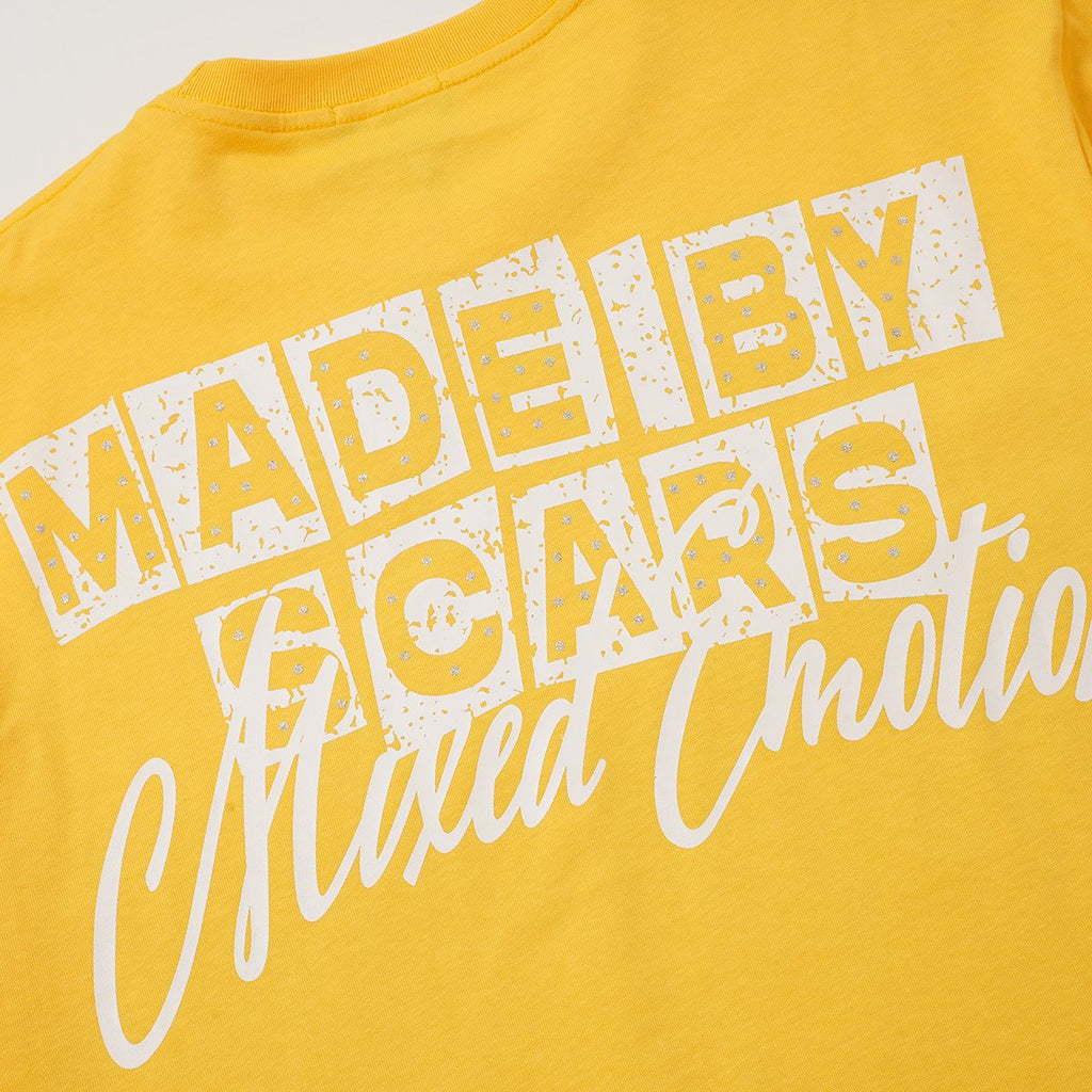 MIXED EMOTION Front Rhinestone Graphic T-Shirt ¡ª detail