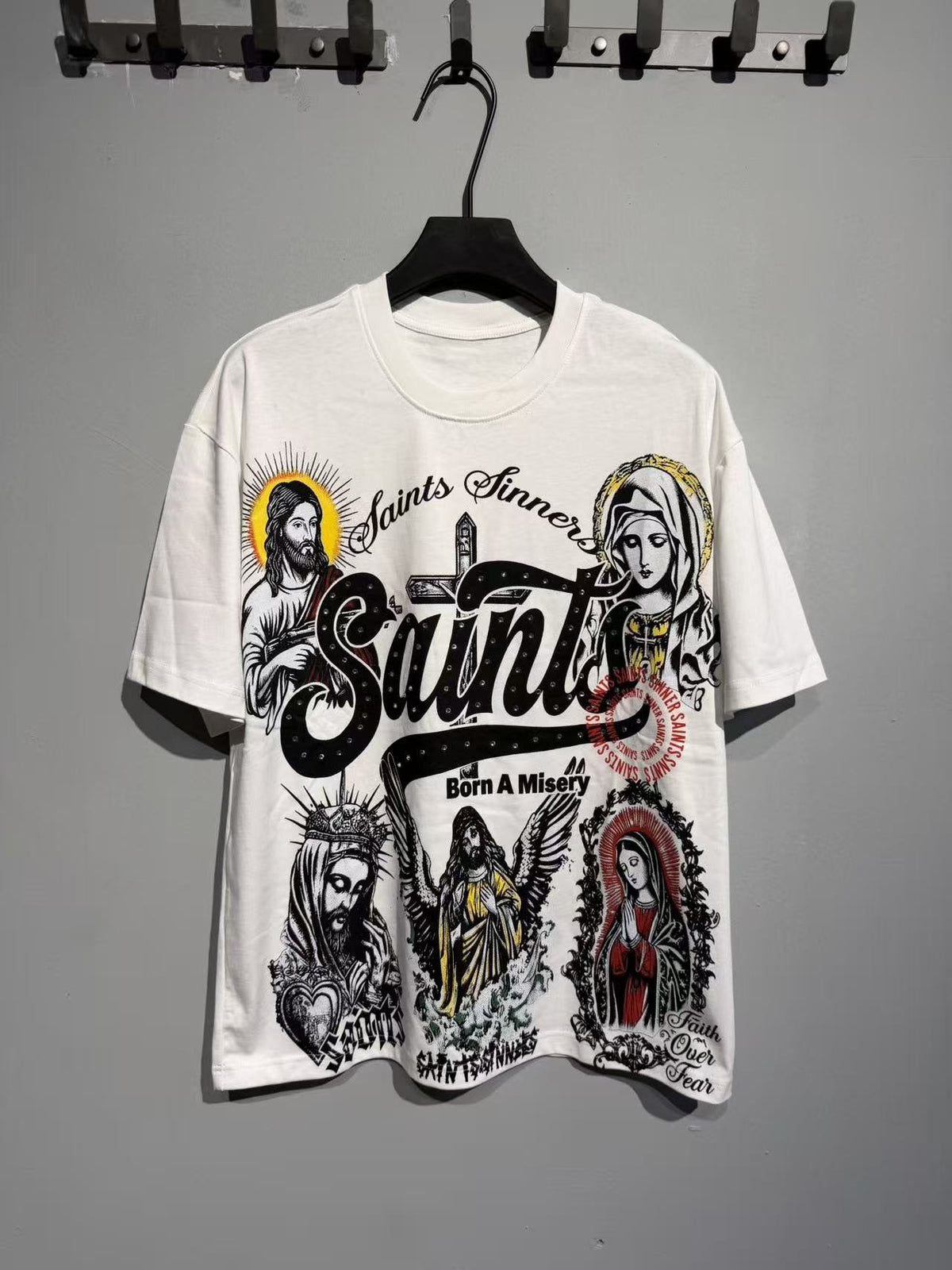 SAINT Religious Collage Graphic T-Shirt ¡ª front
