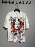VALLEY Red Portrait Collage Graphic T-Shirt ¡ª front
