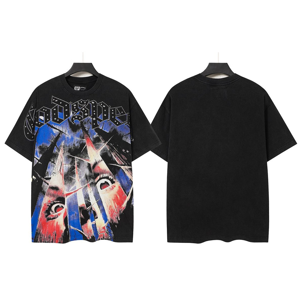 Godspeed Abstract Face Graphic T-Shirt ¡ª front