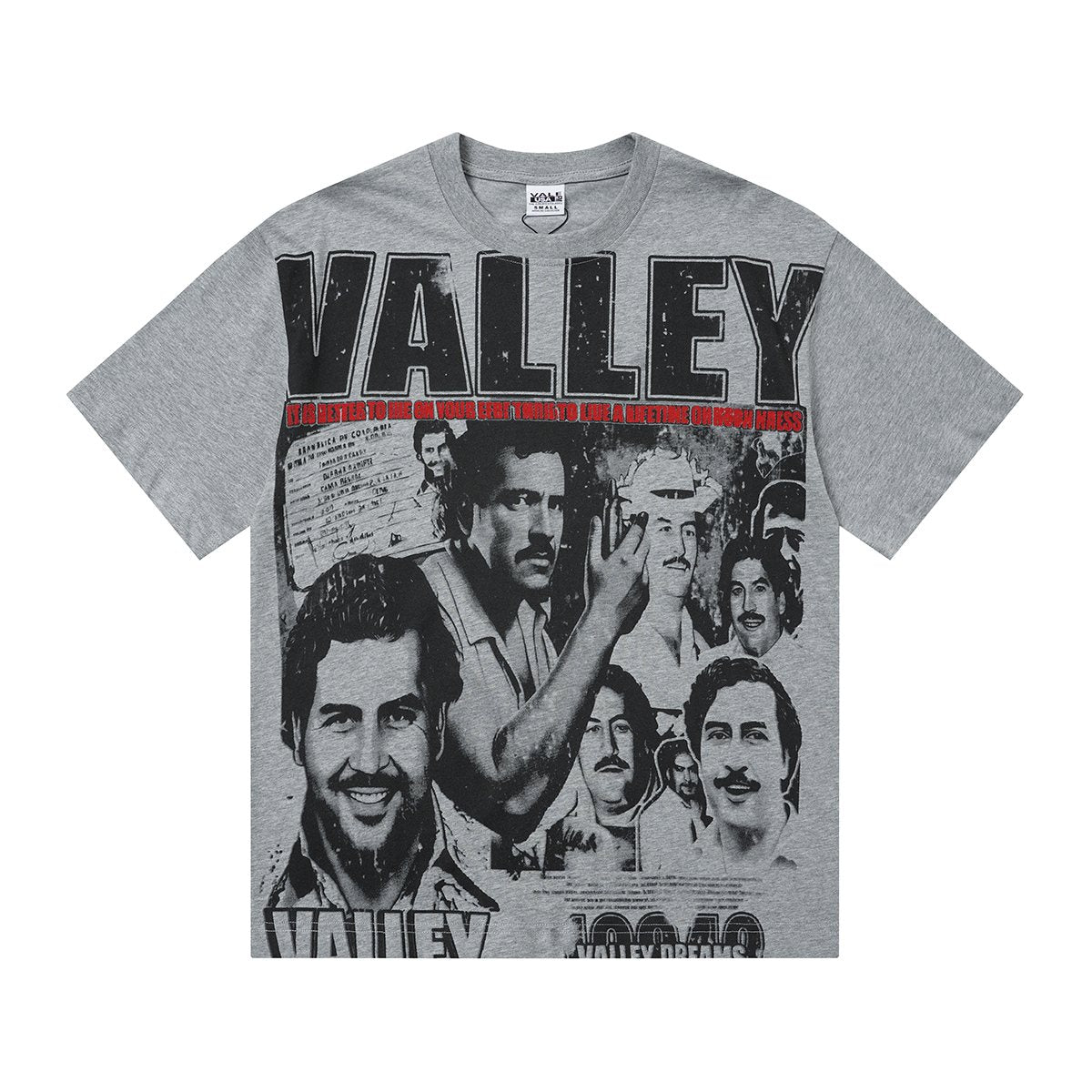 VALLEY Portrait Collage Graphic T-Shirt ¡ª front
