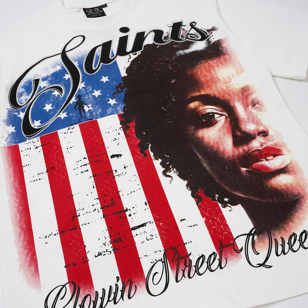 SAINT Glowing Street Queen Graphic T-Shirt ¡ª detail