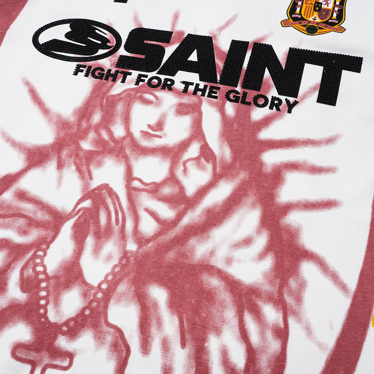 SAINT Rhinestone Number Graphic T-Shirt ¡ª detail