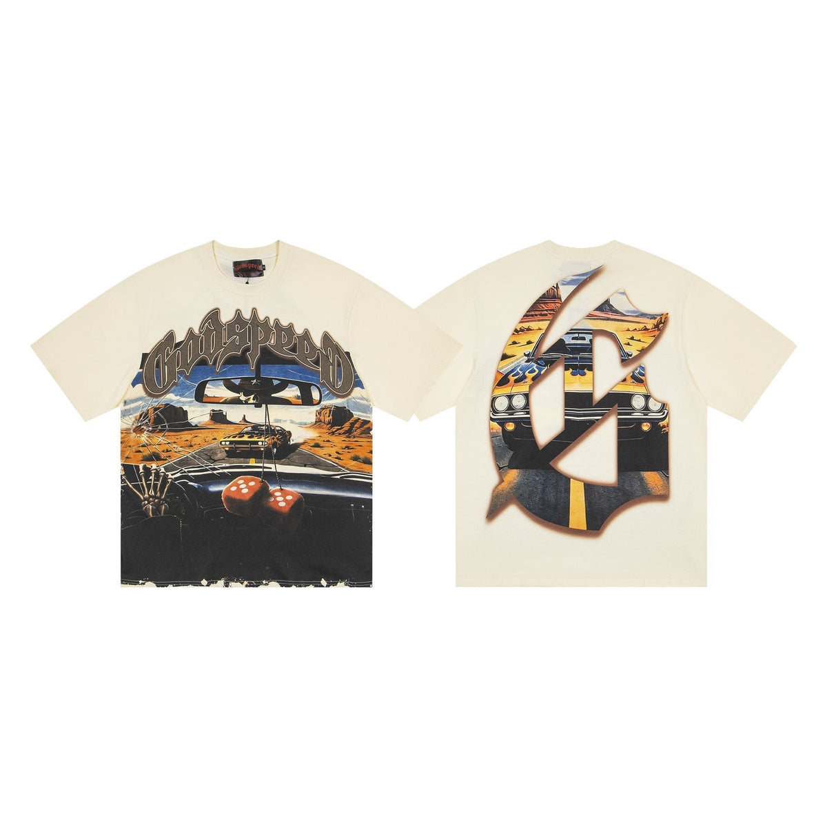 Godspeed Car & Dice Graphic T-Shirt ¡ª front