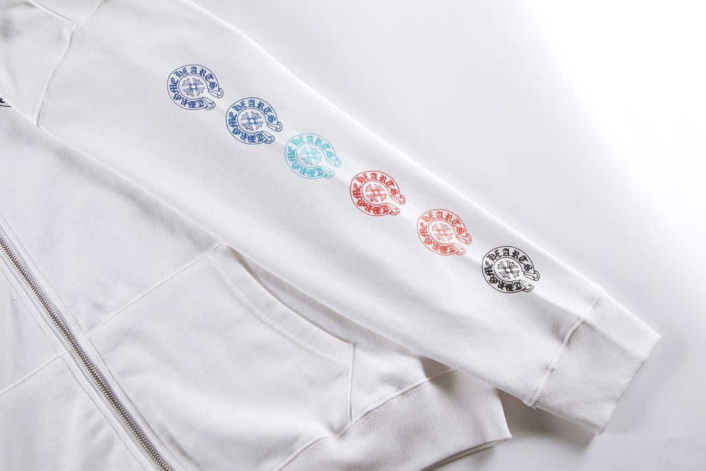 Chrome Hearts Rainbow Horseshoe Graphic Zip-Up Hoodie ¡ª detail