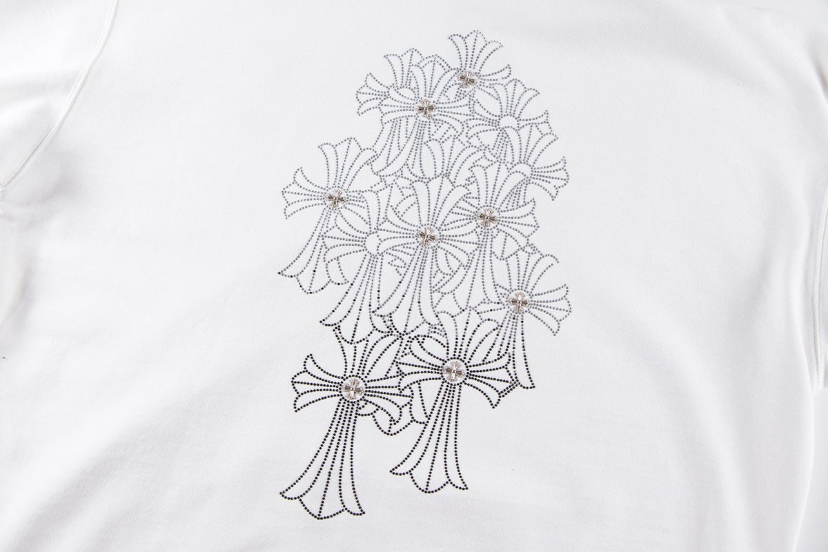 Chrome Hearts Floral Cross Graphic Full-Zip Hoodie ¡ª detail