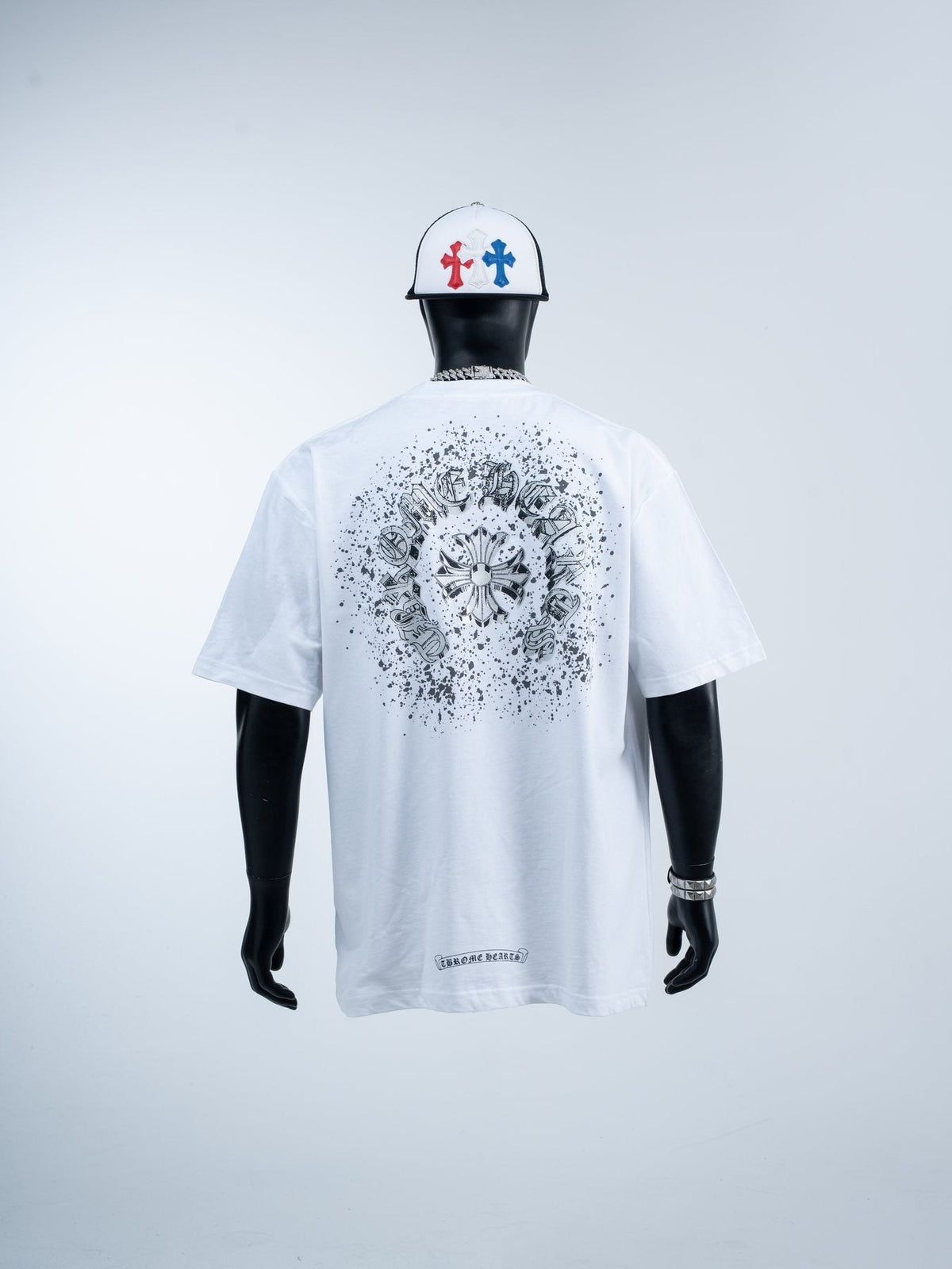 Chrome Hearts Splatter Rhinestone Graphic T-Shirt ¡ª context