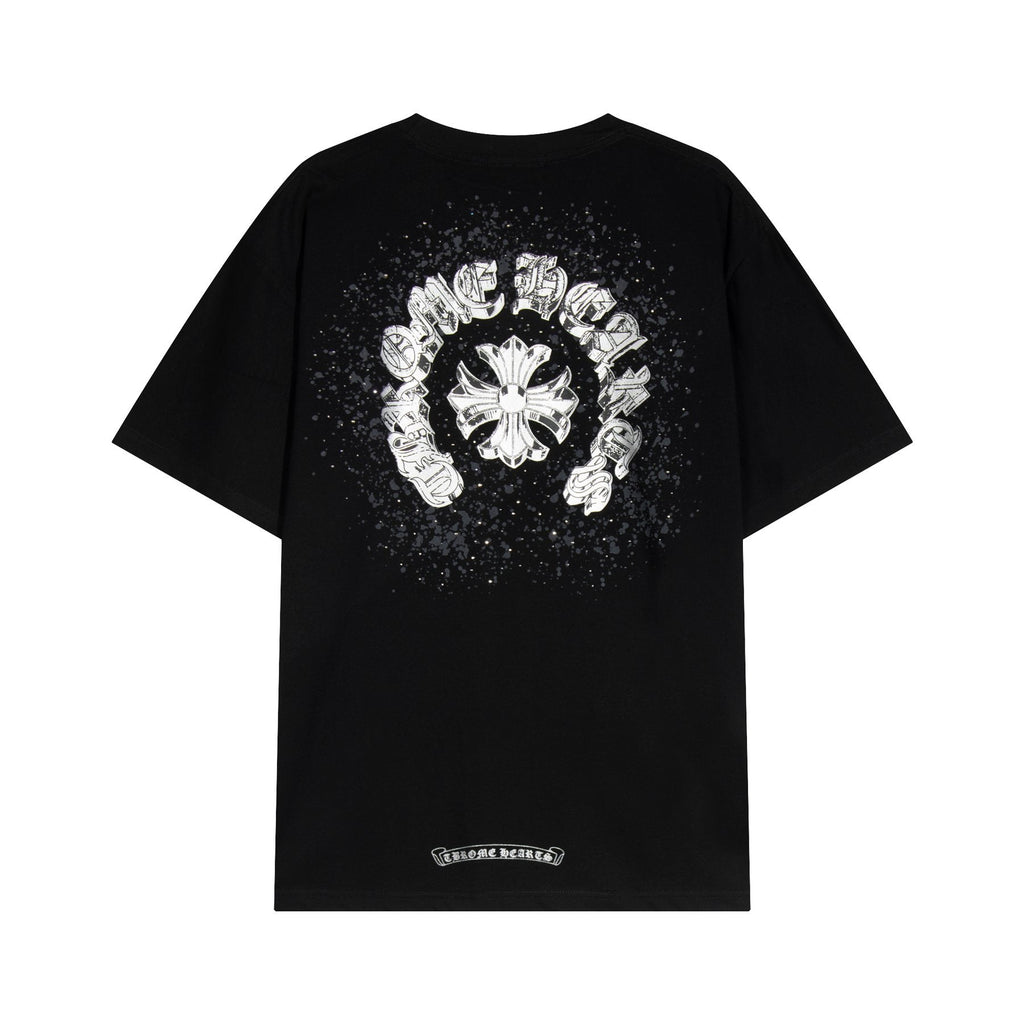 Chrome Hearts Splatter Rhinestone Graphic T-Shirt ¡ª back
