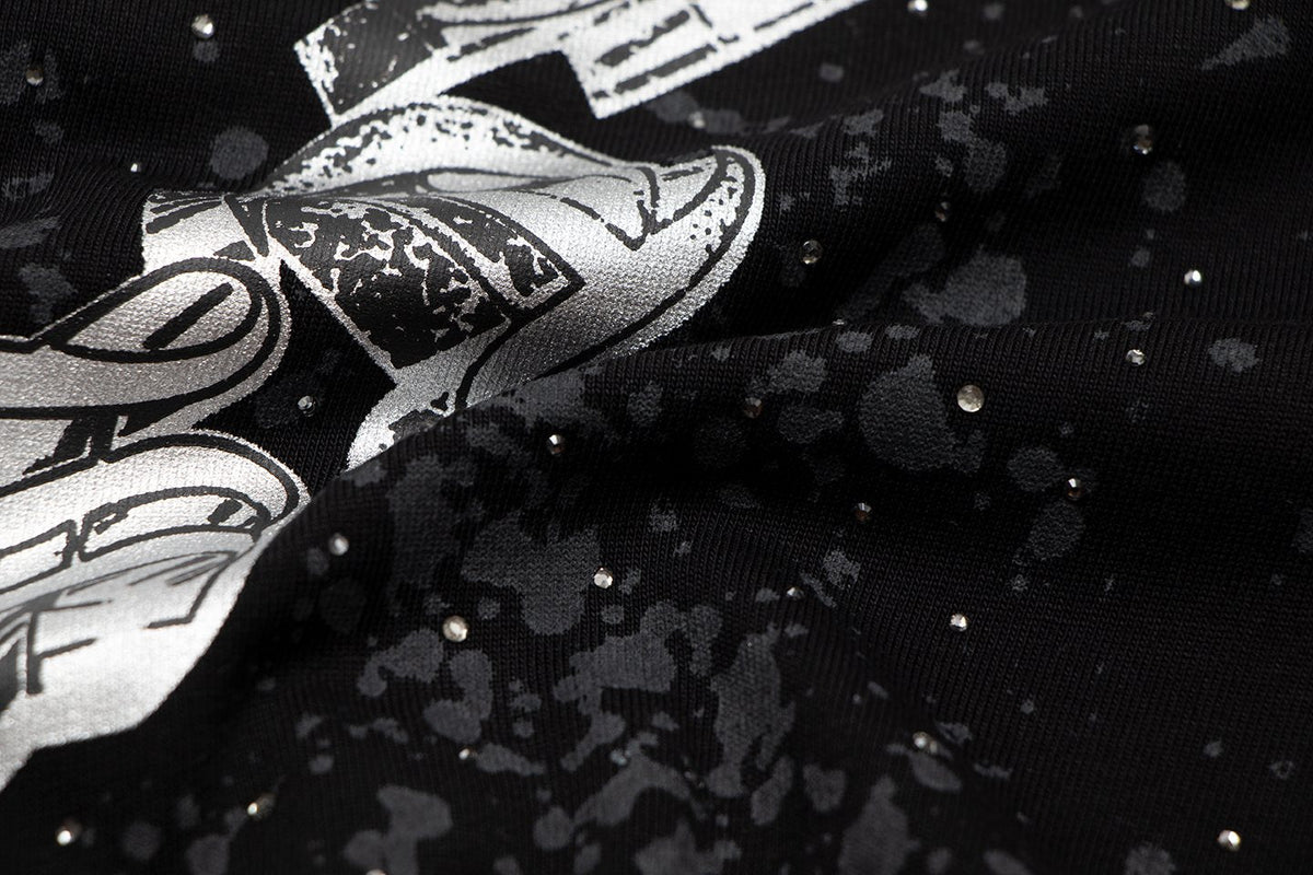 Chrome Hearts Splatter Rhinestone Graphic T-Shirt ¡ª detail