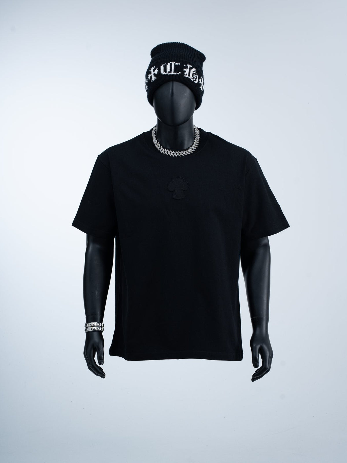 Chrome Hearts Tonal Cross Appliqu¨¦ T-Shirt ¡ª front