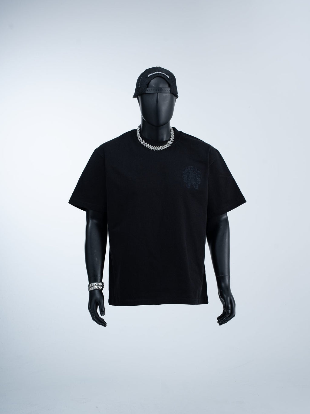 Chrome Hearts Rhinestone Slogan Graphic T-Shirt ¡ª front