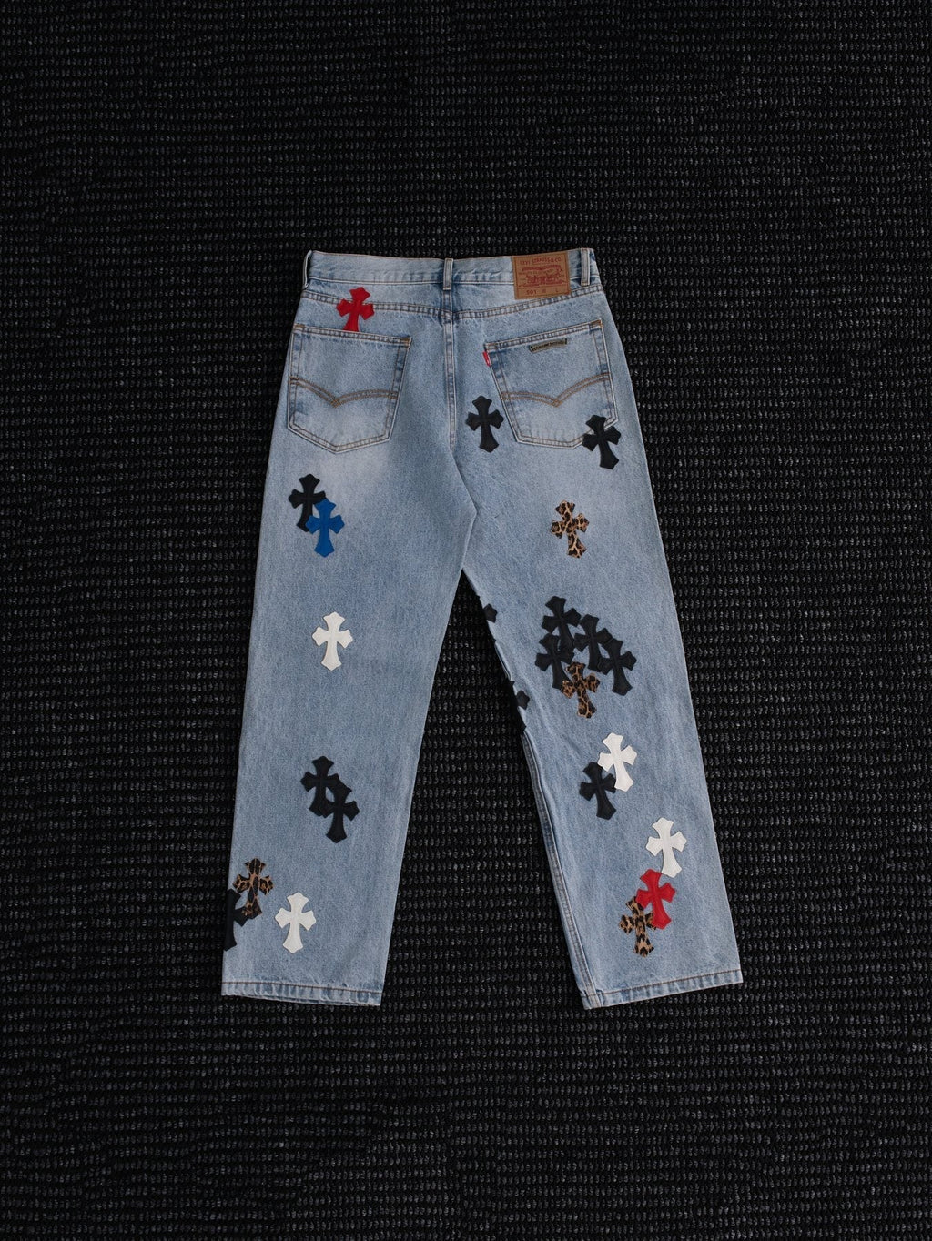 Chrome Hearts Light Blue Cross Patch Jeans ¡ª back