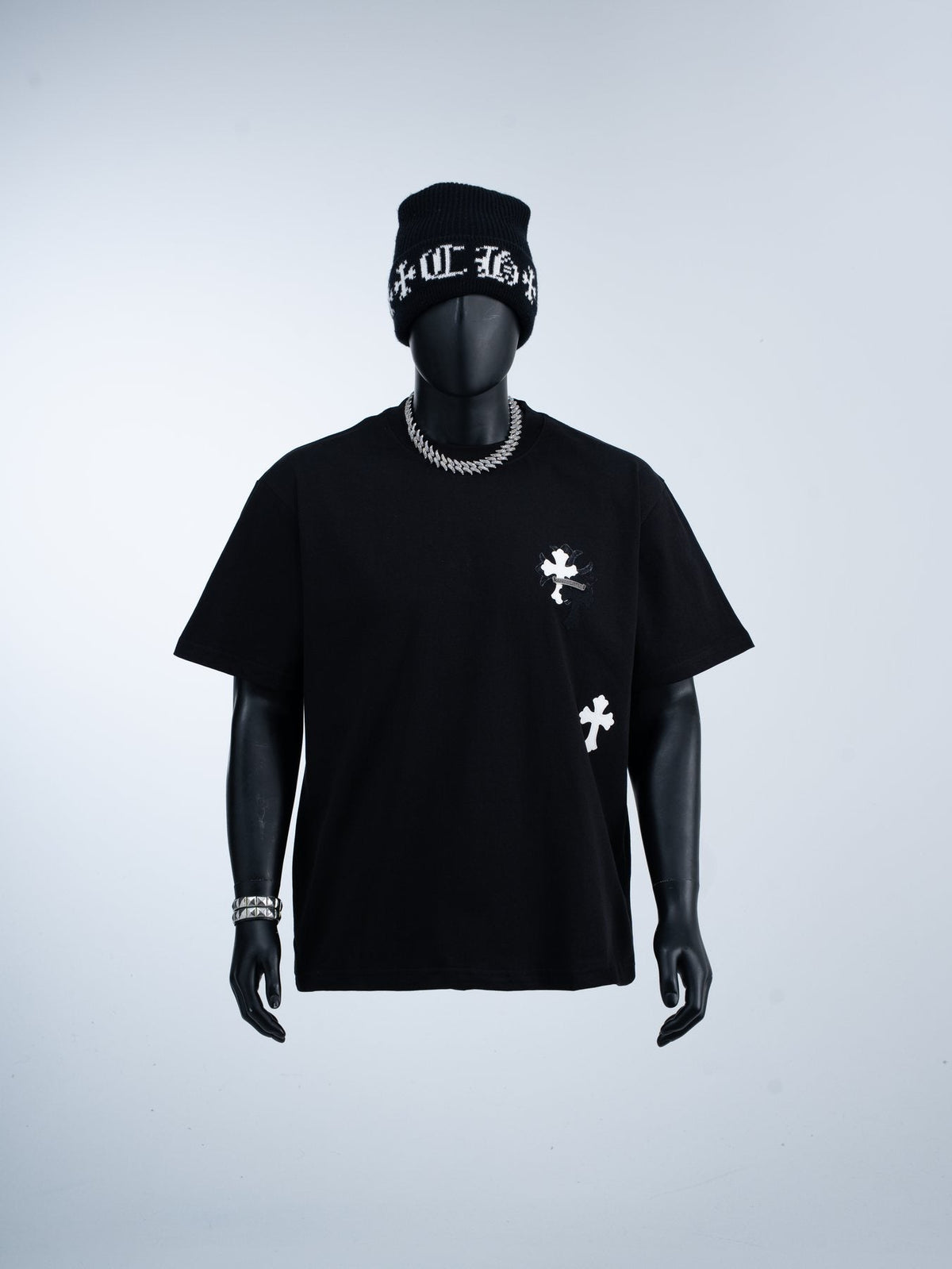 Chrome Hearts Cross Badge Graphic Short-Sleeve T-Shirt ¡ª front