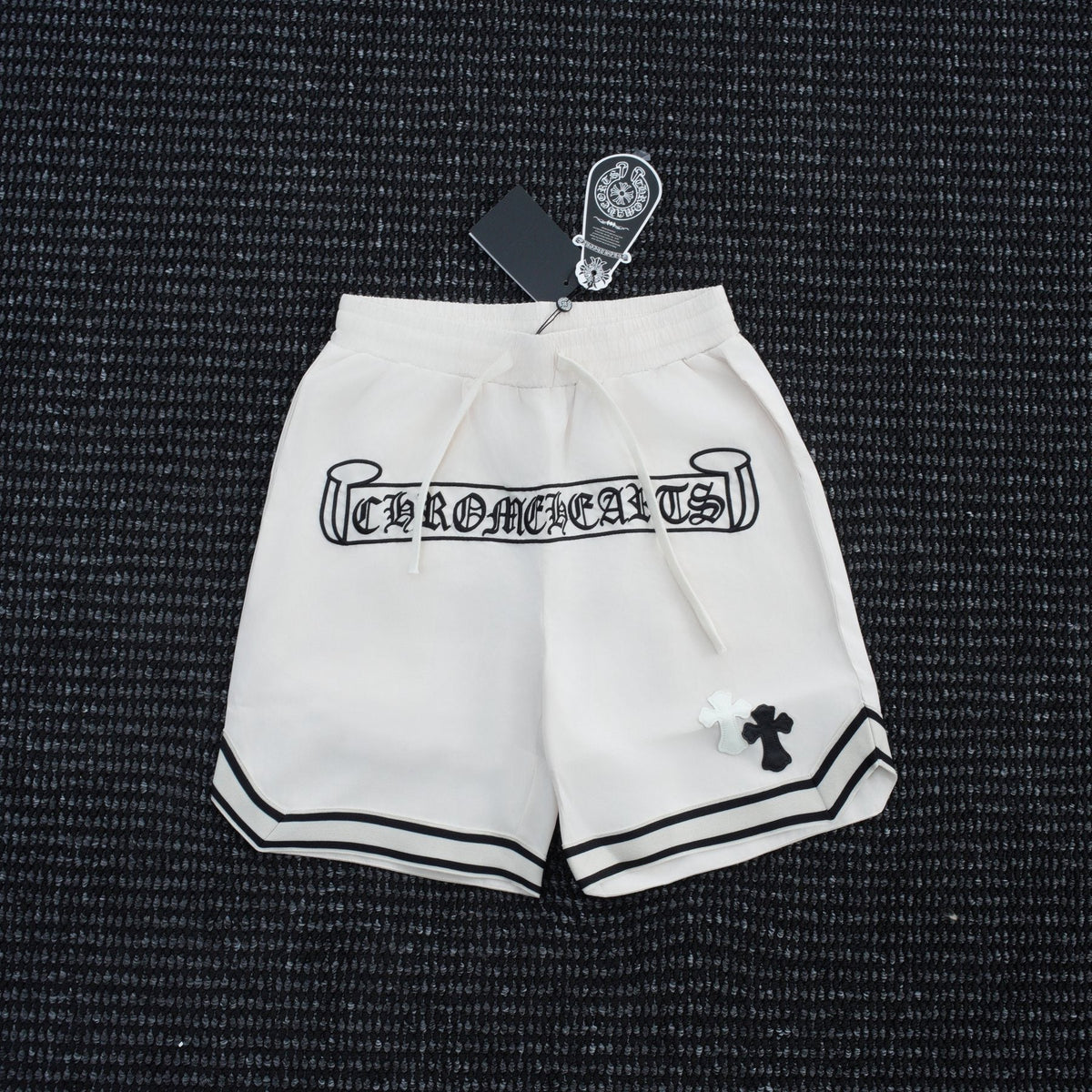 Chrome Hearts Cross Graphic Drawstring Shorts ¡ª front