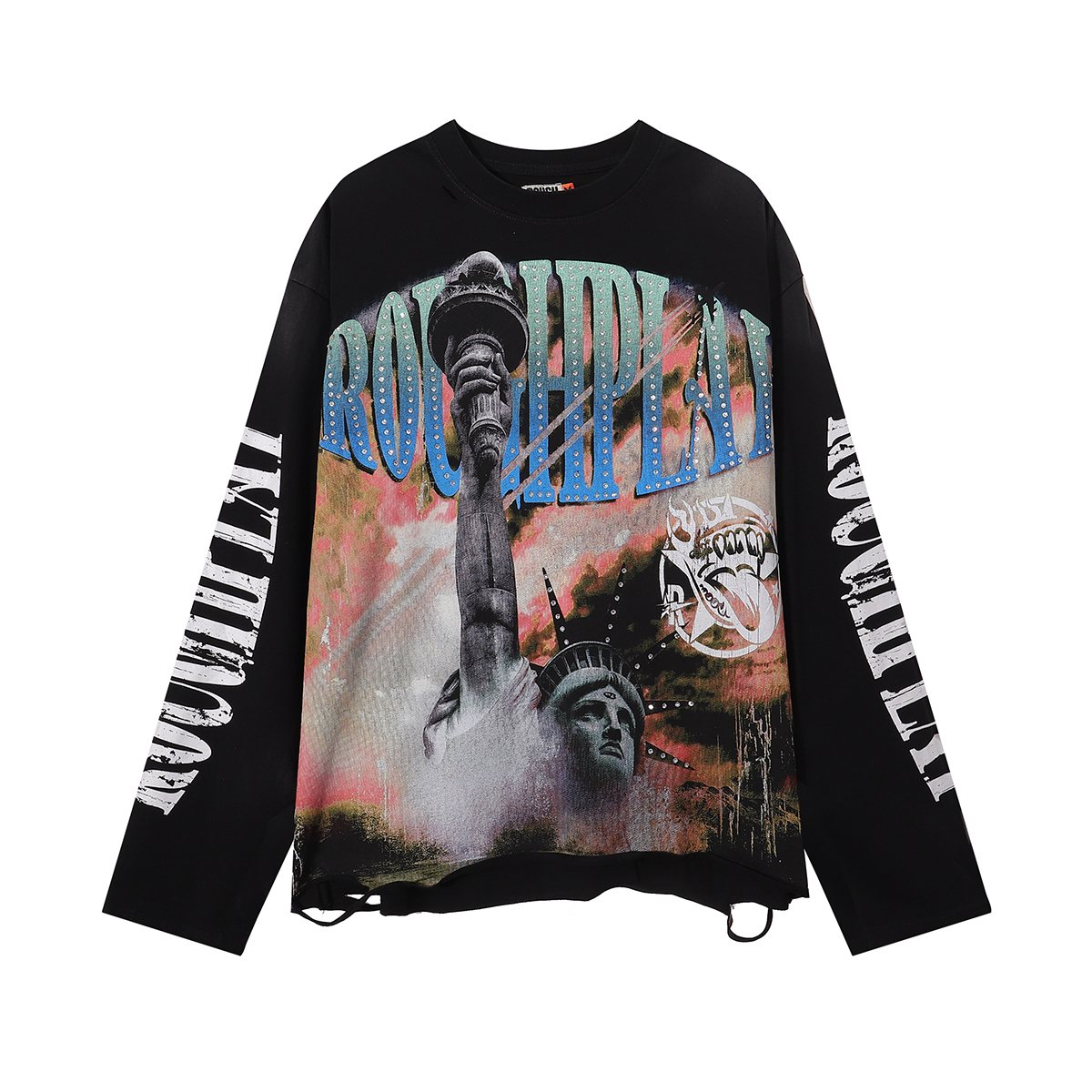 Rough Play Statue of Liberty Graphic Long-Sleeve T-Shirt ¡ª hero