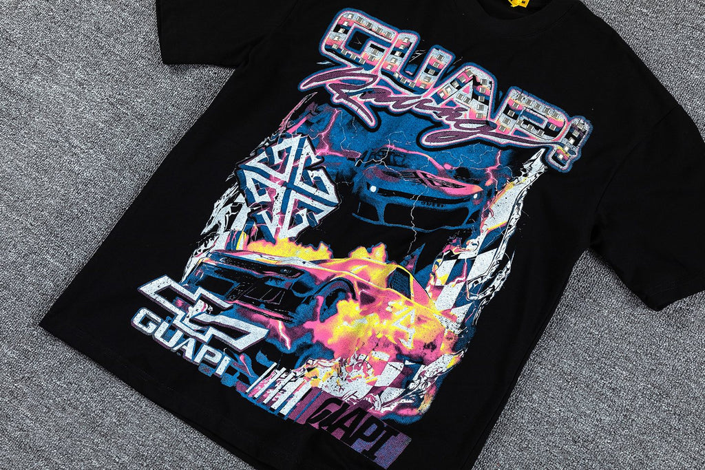 GUAPI Racing Geometric Short-Sleeve T-Shirt ¡ª front