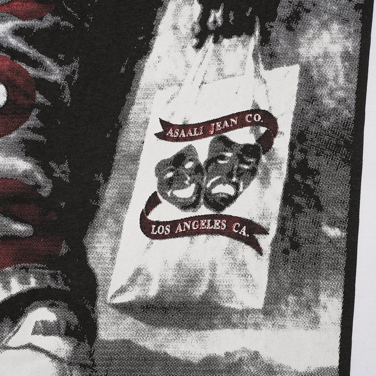 ASAALL Black and Red Front Graphic T-Shirt ¡ª detail