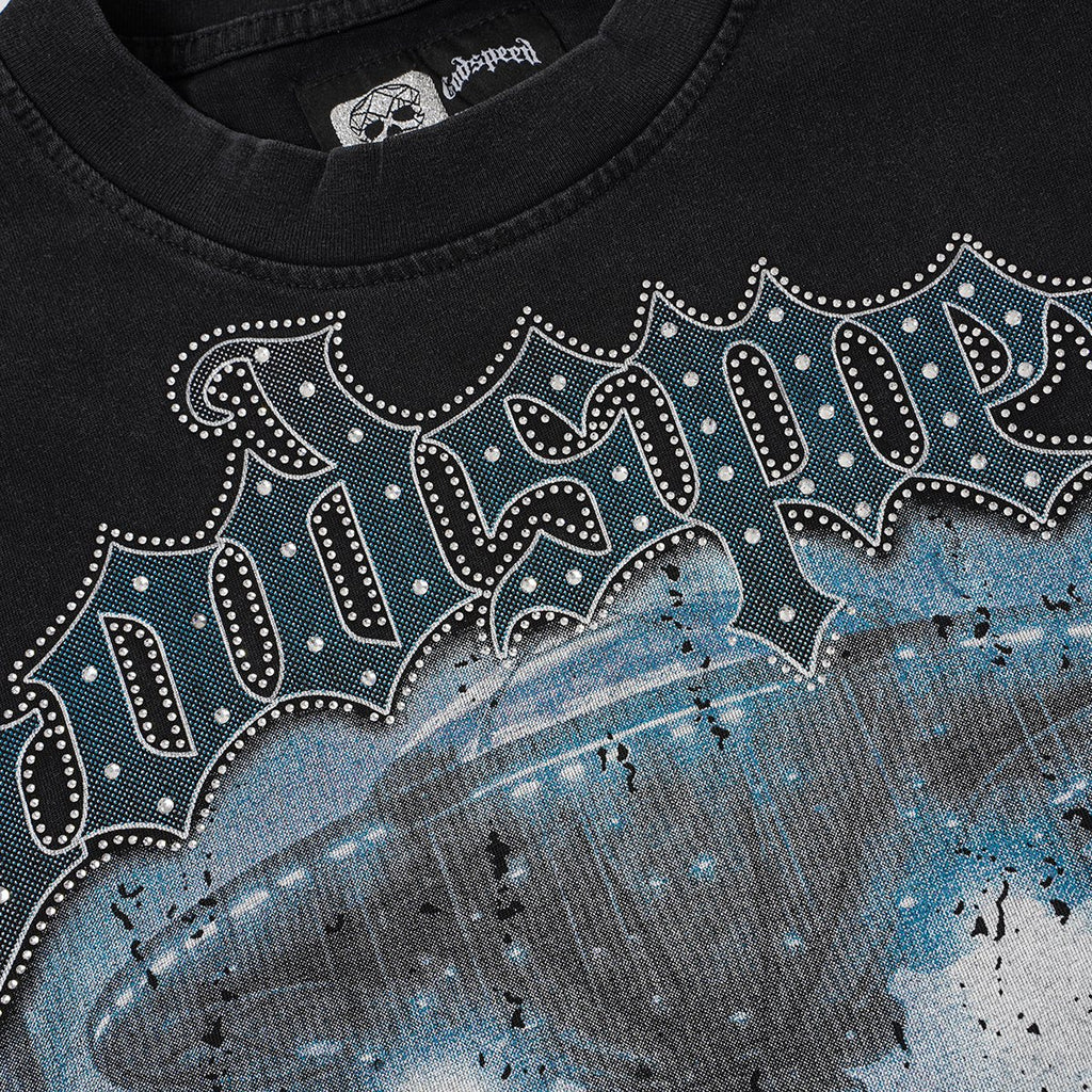Godspeed Washed Black EST MMXXVI Graphic T-Shirt ¡ª detail