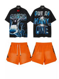 Godspeed Space Basketball Out Of Many One T-Shirt & Shorts Set ¡ª front