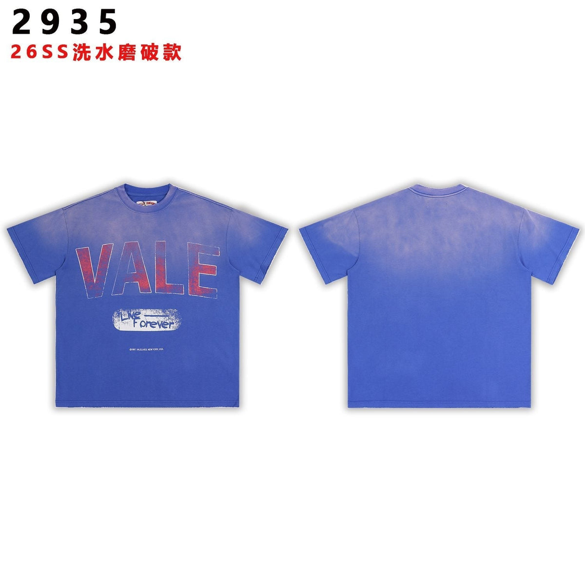 Valley Dreams Live Forever Distressed Graphic T-Shirt ¡ª front